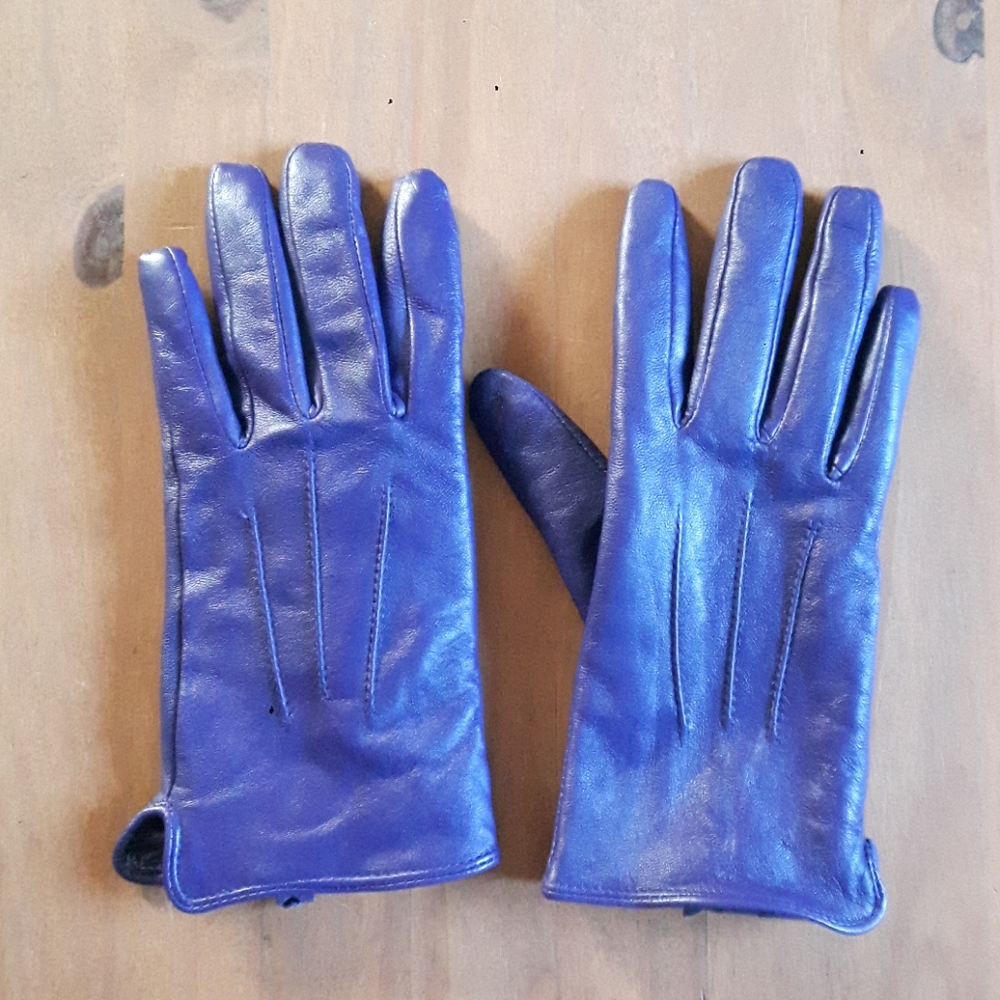 Denver Hayes Purple Leather Gloves